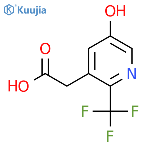 5-Hydroxy-2-(trifluoromethyl)pyridine-3-acetic acid structure
