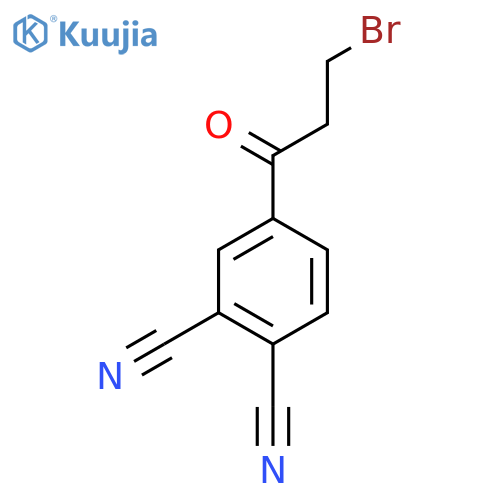 3-Bromo-1-(3,4-dicyanophenyl)propan-1-one structure