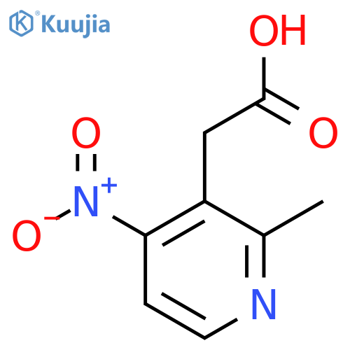 2-Methyl-4-nitropyridine-3-acetic acid structure