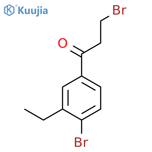 3-Bromo-1-(4-bromo-3-ethylphenyl)propan-1-one structure