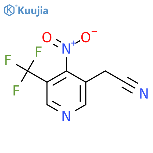 4-Nitro-3-(trifluoromethyl)pyridine-5-acetonitrile structure