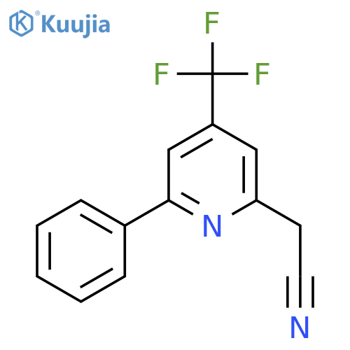 2-Phenyl-4-(trifluoromethyl)pyridine-6-acetonitrile structure