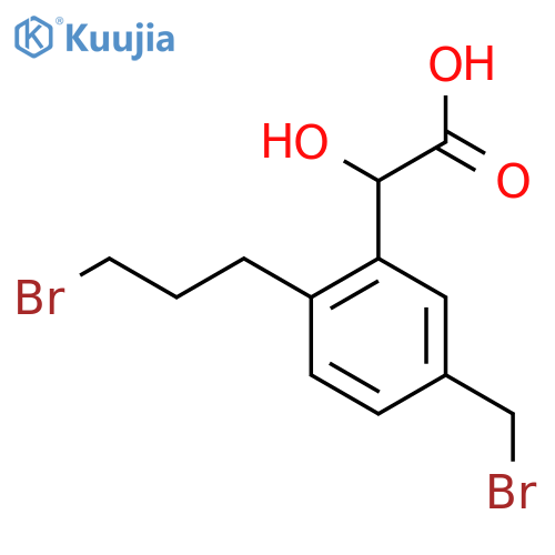 5-(Bromomethyl)-2-(3-bromopropyl)mandelic acid structure