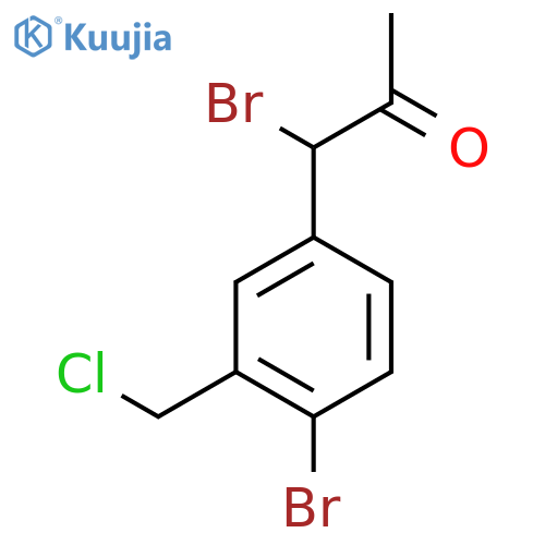 1-Bromo-1-(4-bromo-3-(chloromethyl)phenyl)propan-2-one structure