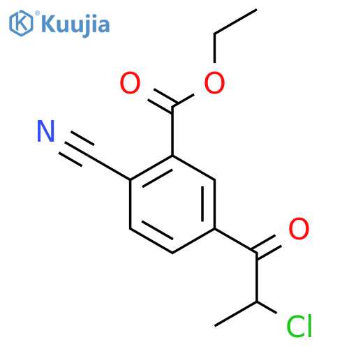 Ethyl 5-(2-chloropropanoyl)-2-cyanobenzoate structure