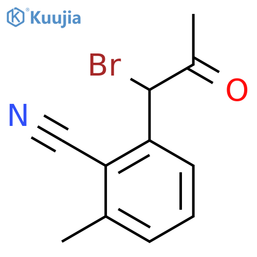 2-(1-Bromo-2-oxopropyl)-6-methylbenzonitrile structure