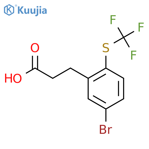 3-(5-Bromo-2-(trifluoromethylthio)phenyl)propanoic acid structure