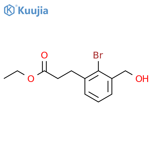Ethyl 3-(2-bromo-3-(hydroxymethyl)phenyl)propanoate structure