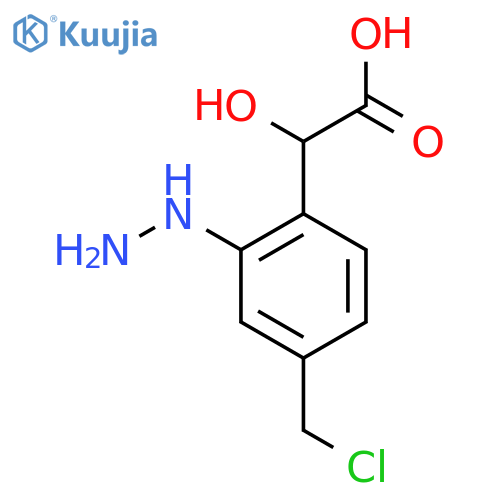 4-(Chloromethyl)-2-hydrazinylmandelic acid structure