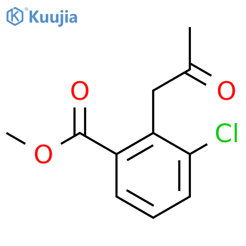 Methyl 3-chloro-2-(2-oxopropyl)benzoate structure
