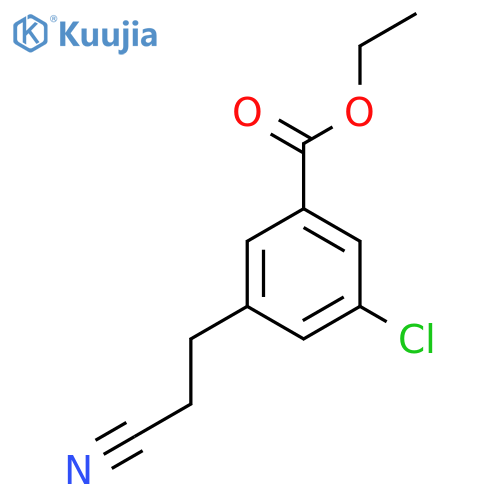 Ethyl 3-chloro-5-(2-cyanoethyl)benzoate structure
