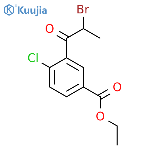 Ethyl 3-(2-bromopropanoyl)-4-chlorobenzoate structure