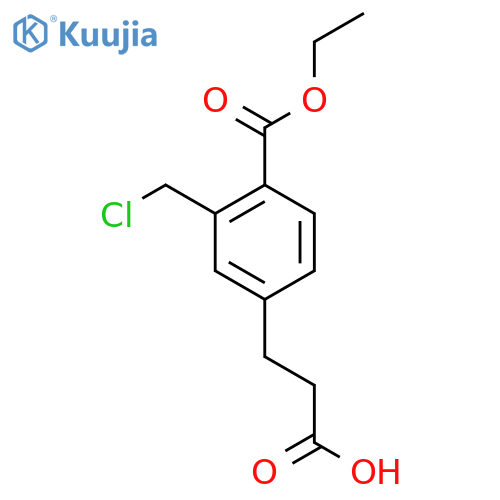 Ethyl 4-(2-carboxyethyl)-2-(chloromethyl)benzoate structure