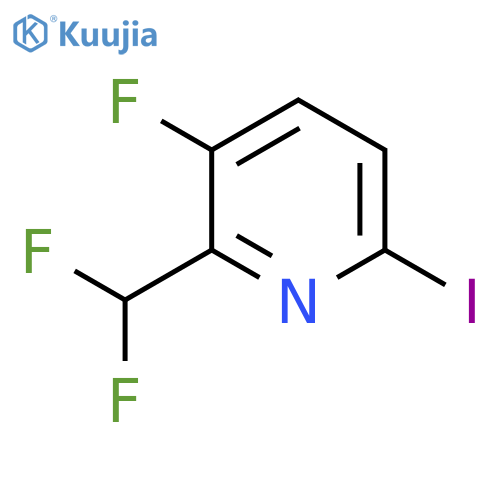 2-Difluoromethyl-3-fluoro-6-iodopyridine structure