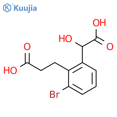 3-Bromo-2-(2-carboxyethyl)mandelic acid structure