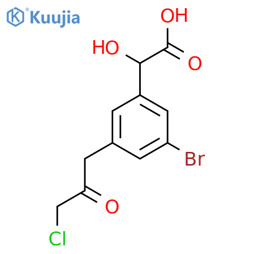 3-Bromo-5-(3-chloro-2-oxopropyl)mandelic acid structure
