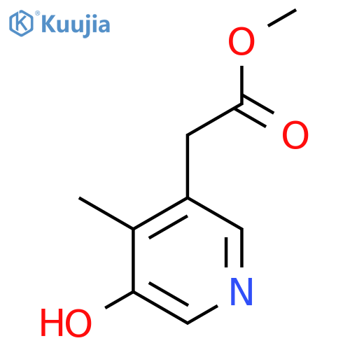 Methyl 3-hydroxy-4-methylpyridine-5-acetate structure