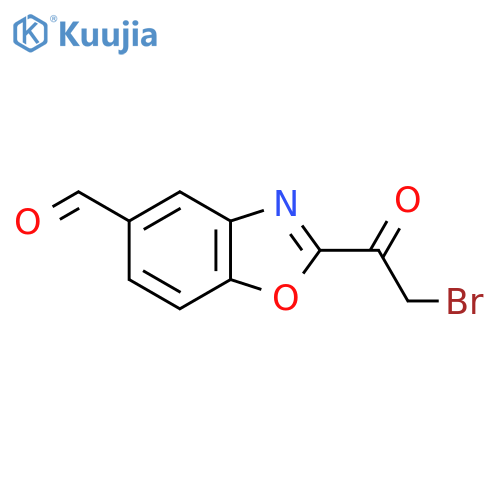 2-(2-Bromoacetyl)benzo[d]oxazole-5-carboxaldehyde structure