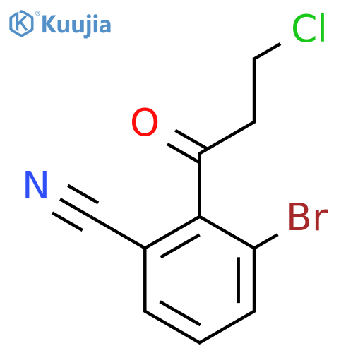 1-(2-Bromo-6-cyanophenyl)-3-chloropropan-1-one structure