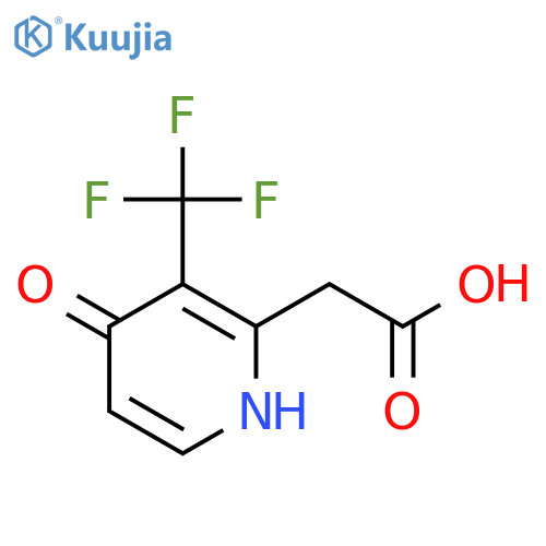 4-Hydroxy-3-(trifluoromethyl)pyridine-2-acetic acid structure