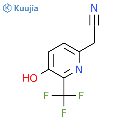 3-Hydroxy-2-(trifluoromethyl)pyridine-6-acetonitrile structure