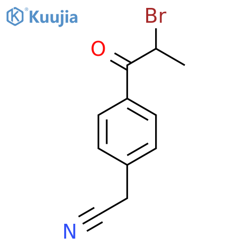 2-Bromo-1-(4-(cyanomethyl)phenyl)propan-1-one structure