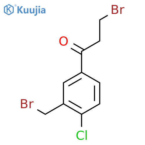 3-Bromo-1-(3-(bromomethyl)-4-chlorophenyl)propan-1-one structure