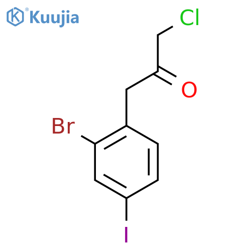 1-(2-Bromo-4-iodophenyl)-3-chloropropan-2-one structure