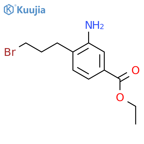 Ethyl 3-amino-4-(3-bromopropyl)benzoate structure