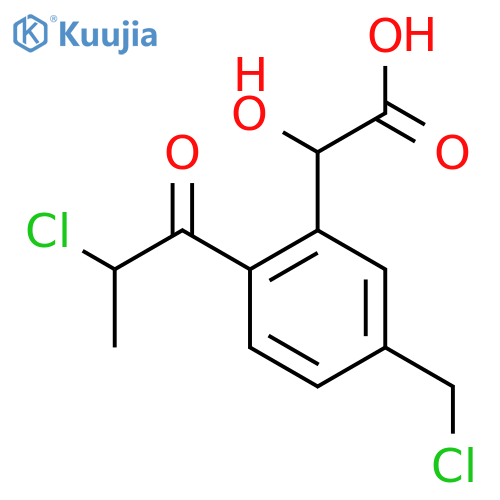 5-(Chloromethyl)-2-(2-chloropropanoyl)mandelic acid structure