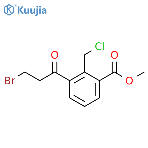 Methyl 3-(3-bromopropanoyl)-2-(chloromethyl)benzoate structure