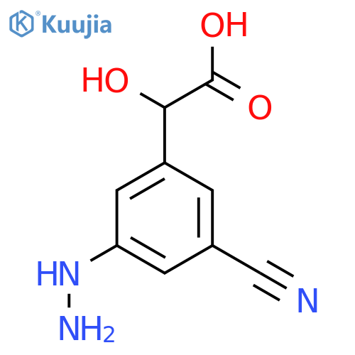 3-Cyano-5-hydrazinylmandelic acid structure