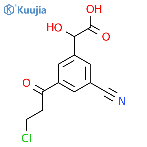 3-(3-Chloropropanoyl)-5-cyanomandelic acid structure