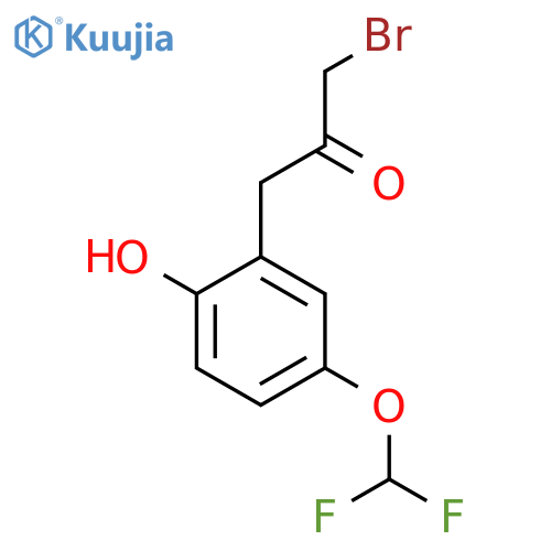 1-Bromo-3-(5-(difluoromethoxy)-2-hydroxyphenyl)propan-2-one structure