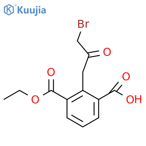 Ethyl 2-(3-bromo-2-oxopropyl)-3-carboxybenzoate structure