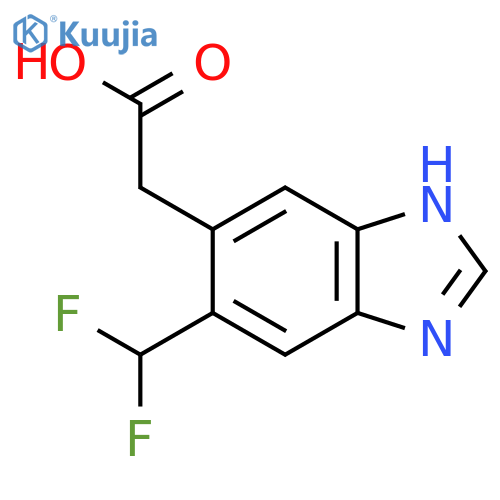 5-Difluoromethyl-1H-benzimidazole-6-acetic acid structure