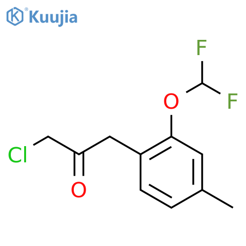 1-Chloro-3-(2-(difluoromethoxy)-4-methylphenyl)propan-2-one structure