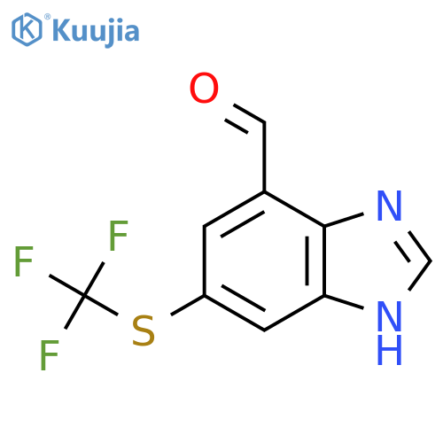 4-Formyl-6-trifluoromethylthio-1H-benzimidazole structure