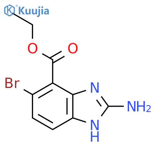 Ethyl 2-amino-5-bromo-1H-benzimidazole-4-carboxylate structure