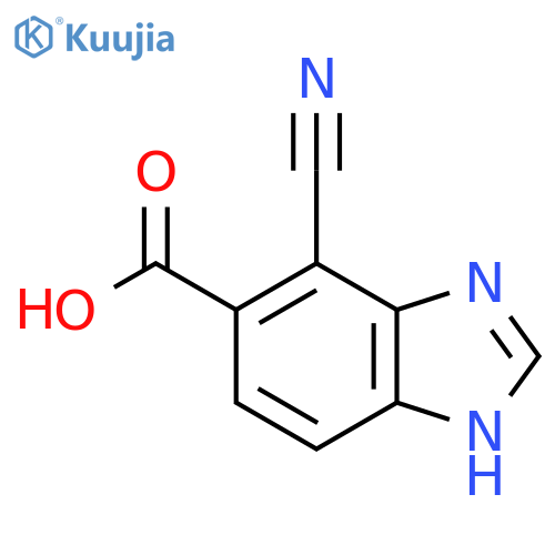 7-Cyano-1H-benzimidazole-6-carboxylic acid structure