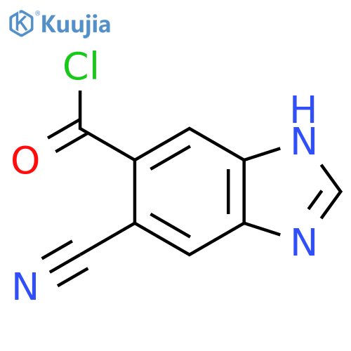 6-Cyano-1H-benzimidazole-5-carbonyl chloride structure