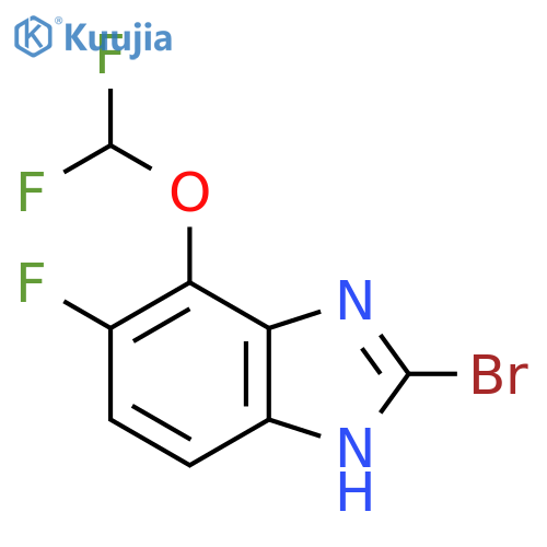 2-Bromo-7-difluoromethoxy-6-fluoro-1H-benzimidazole structure