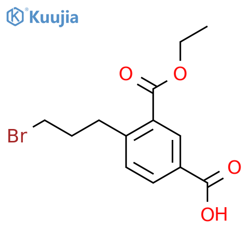 Ethyl 2-(3-bromopropyl)-5-carboxybenzoate structure