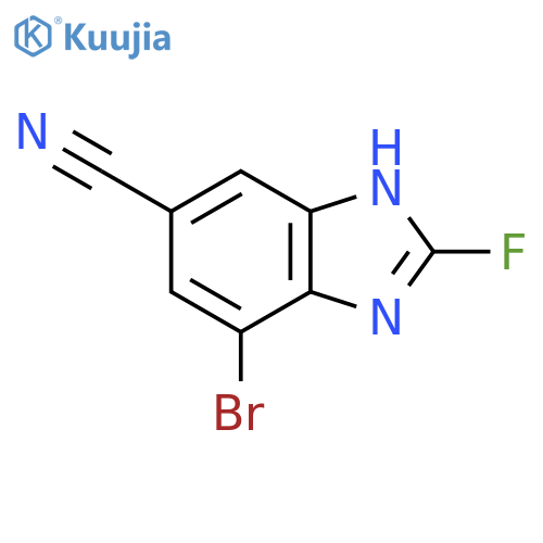 4-Bromo-6-cyano-2-fluoro-1H-benzimidazole structure