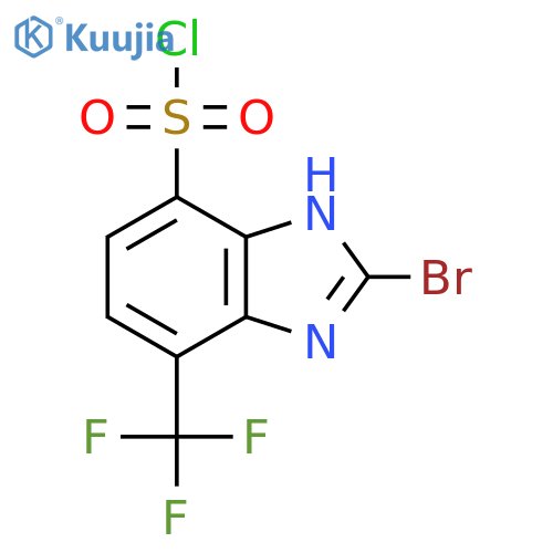 2-Bromo-4-trifluoromethyl-1H-benzimidazole-7-sulfonyl chloride structure