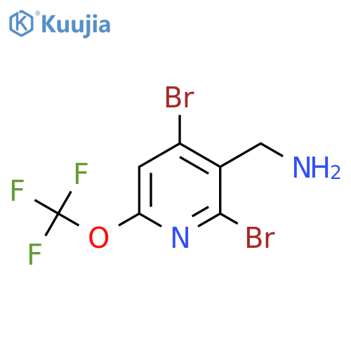 3-(Aminomethyl)-2,4-dibromo-6-(trifluoromethoxy)pyridine structure