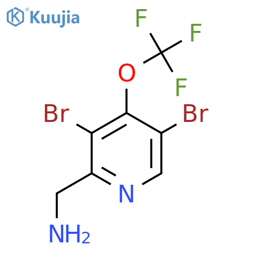 2-(Aminomethyl)-3,5-dibromo-4-(trifluoromethoxy)pyridine structure