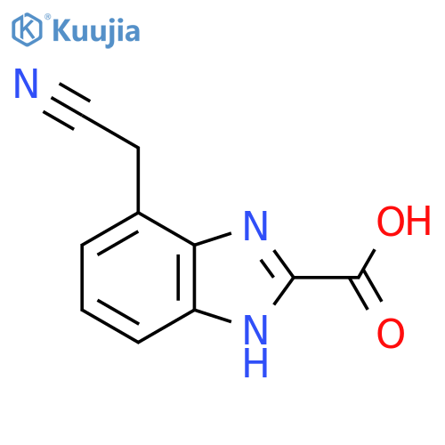 7-Cyanomethyl-1H-benzimidazole-2-carboxylic acid structure