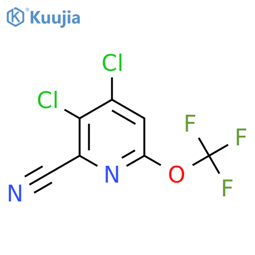 2-Cyano-3,4-dichloro-6-(trifluoromethoxy)pyridine structure