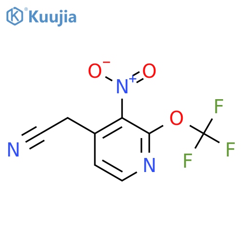3-Nitro-2-(trifluoromethoxy)pyridine-4-acetonitrile structure